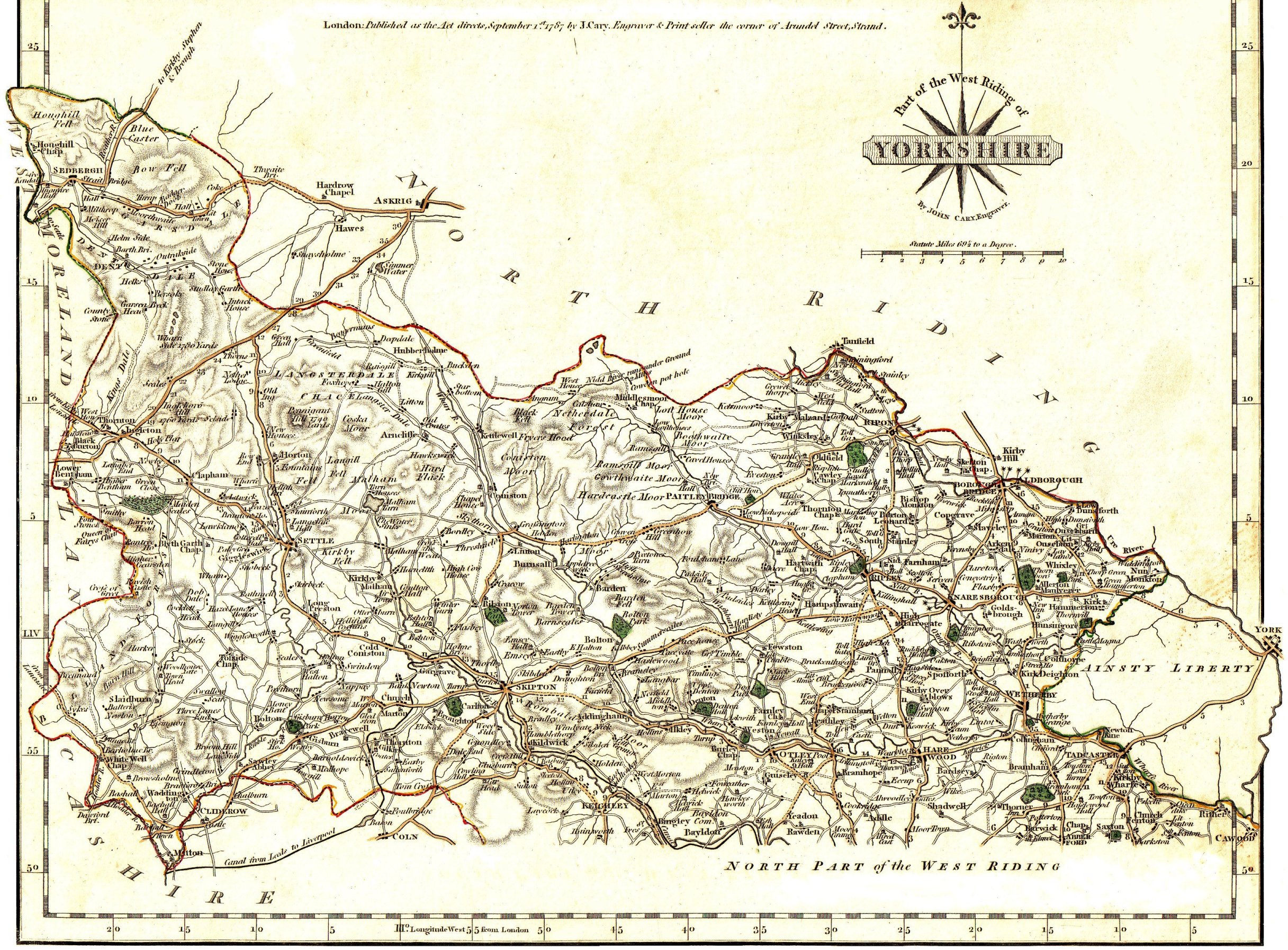 Map of northern portion, West Riding of Yorkshire